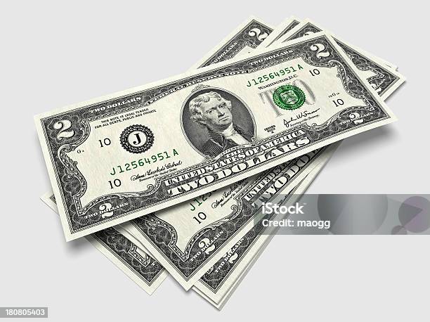 Due Dollari Banconote - Fotografie stock e altre immagini di Banconota da 2 dollari statunitensi - Banconota da 2 dollari statunitensi, Valuta statunitense, Banconota