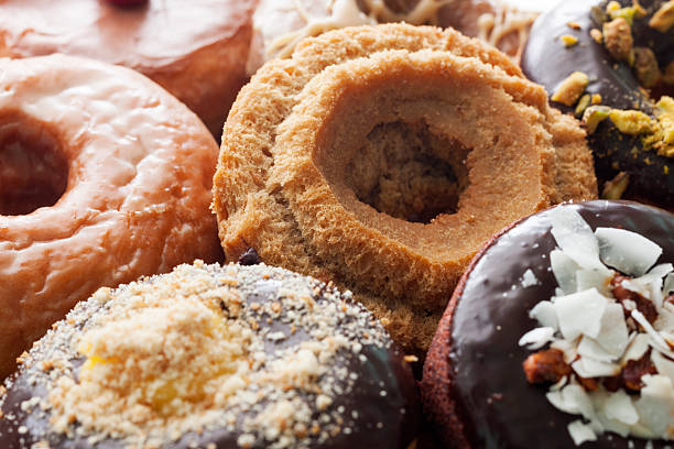 Donut variety made from scratch. stock photo