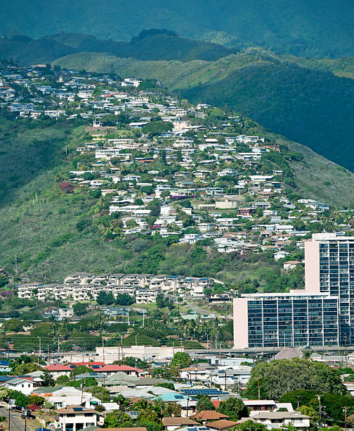 wilhelmina 上昇エリアのハワイ州ホノルル） - honolulu community residential district city ストックフォトと画像