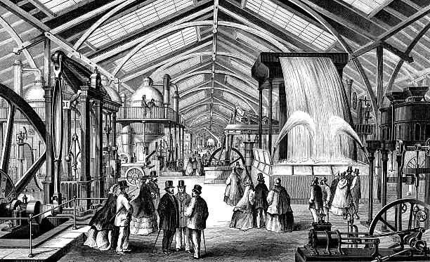 античный иллюстрация машины в universal экспозиция - 1862 stock illustrations