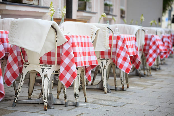 istock Outdoor Tables of Restaurant 180806098