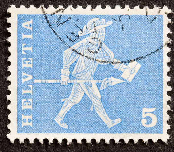 istock Swiss Mail Delivery Stamp 180806854