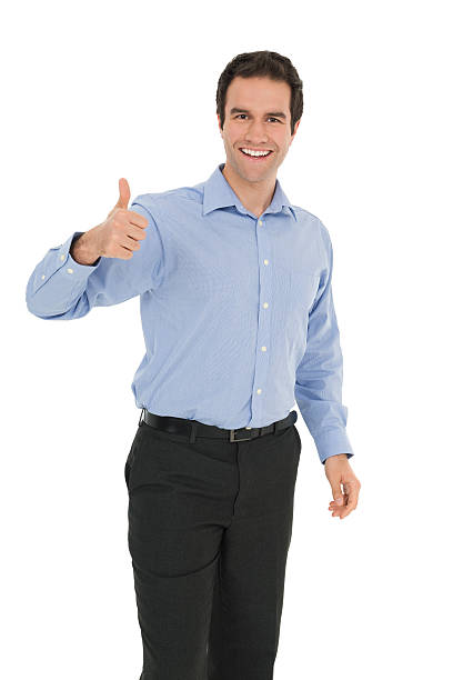 istock Young Businessman Gesturing Thumbs Up 180806908