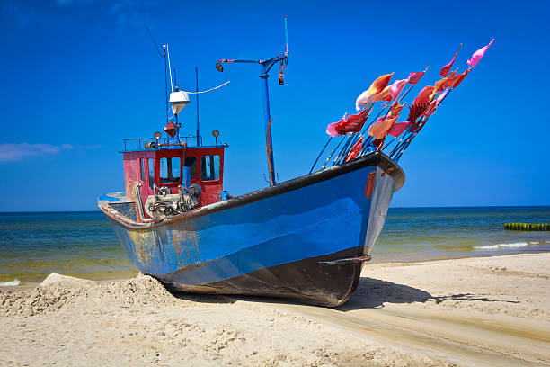 istock Fisherman boat, Baltic sea 180807067