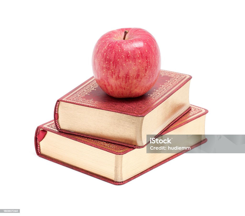 Livres et de pomme - Photo de Aliment libre de droits