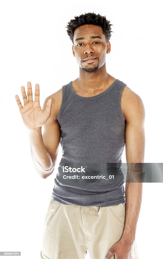 Afro-americano uomo riprese in studio - Foto stock royalty-free di 20-24 anni