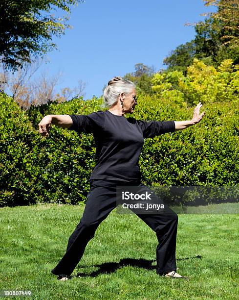 Attivo Senior Praticare Tai Chi - Fotografie stock e altre immagini di 70-79 anni - 70-79 anni, Abilità, Adulto