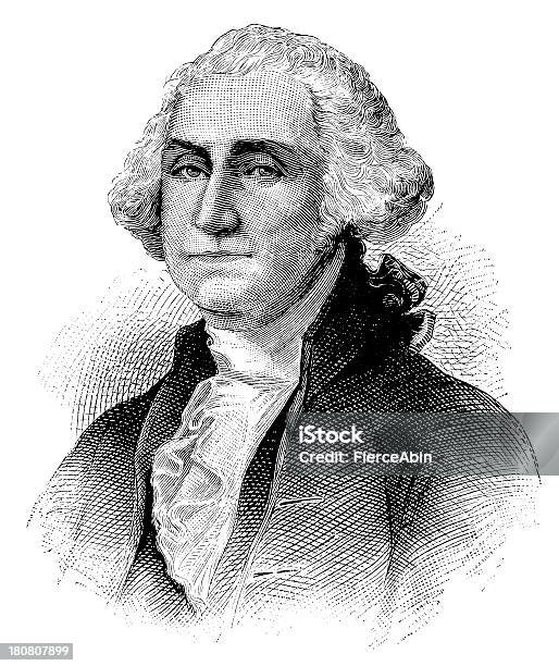 George Washingtonantiguidade Gravado Retrato - Arte vetorial de stock e mais imagens de George Washington - George Washington, Maçónico, Retrato