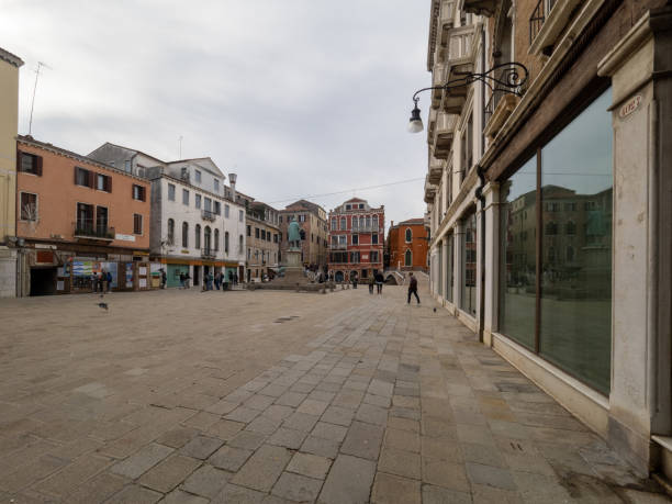 Campo Manin square, Venice, Italy stock photo