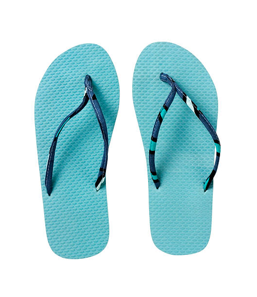 flip flops flip flops on white backgroundflip flops (isolated with clipping path over white background) attraction studio photography stock pictures, royalty-free photos & images