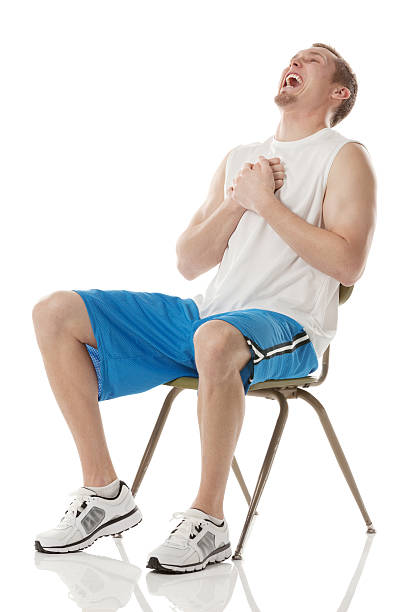 istock Sportsman laughing with hands on chest 180809886
