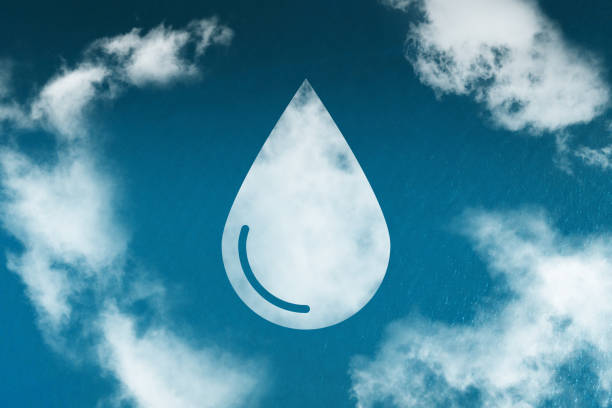 Modern view of various icons related to environment, finance, business and corporate governance themes. Lots of green landscapes in the background. plantilla de diseño de logotipo de gota de agua cortada en papel. formas mínimas de olas de agua en 3d, olas oceánicas abstractas de origami. la gota de agua de la creatividad ial con salpicadura salva la naturaleza pura como o del logotipo