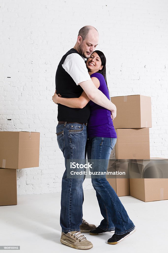 Couple embracing while moving  20-29 Years Stock Photo