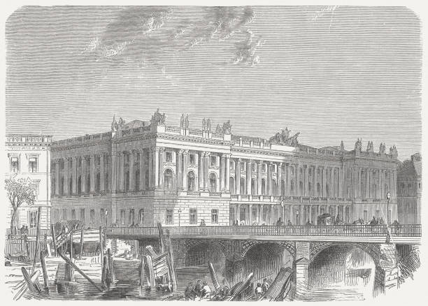 istock Berlin Financial Market (war loss), wood engraving, published 1864 180810108