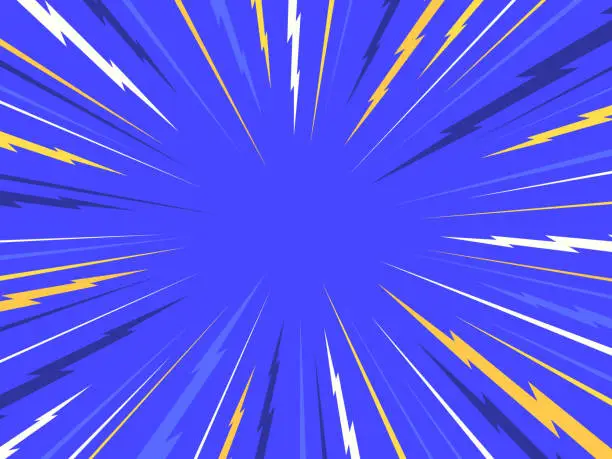 Vector illustration of Lightning Bolt Excitement Blast Abstract Background