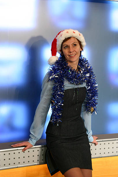 istock Happy Christmas woman 180810392