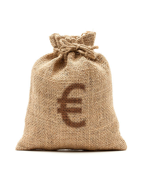istock Money Bag with Euro isolated on white background 180810719