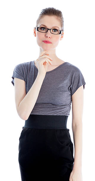 istock Attractive business woman  isolated on white background 180810859