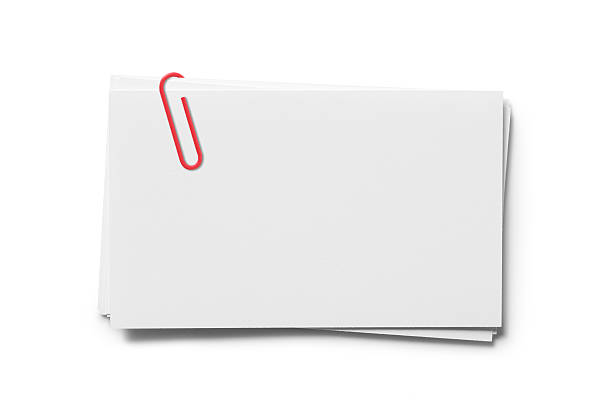 пустой карты с скрепка для бумаг - index card paper clip paper blank стоковые фото и изображения