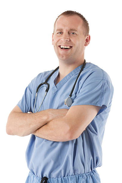 istock Male nurse with arm crossed 180811447