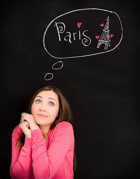 istock Young woman dreaming about Paris 180811666