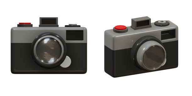istock 3D rendering of vintage camera in retro style 1808118201