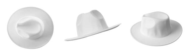 istock Set with stylish hats on white background. Banner design 1808120368