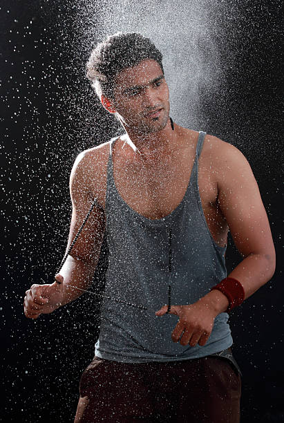 istock Man portrait in spray 180812309