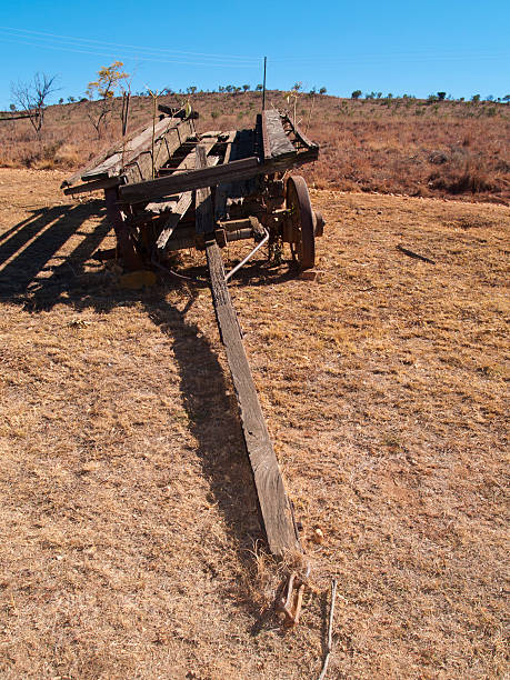 Abandoned farm wagon stock photo