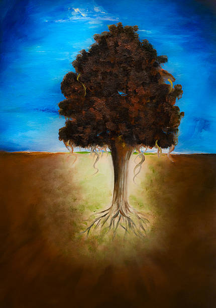 istock Oil painting of tree 180812587