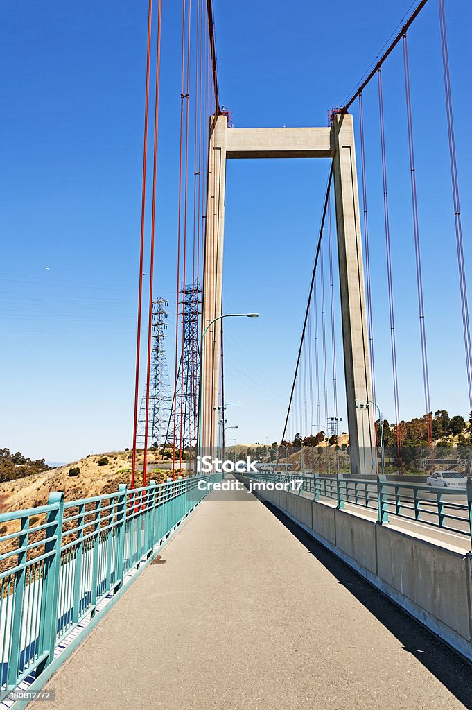 Ponte pedonale - Foto stock royalty-free di Cavo d'acciaio