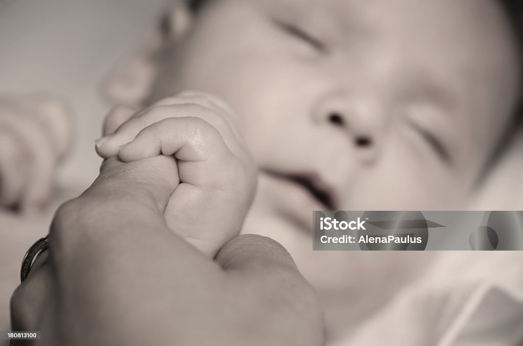 Mother holding Baby's hand Baby's hand; indoor photography. 0-11 Months Stock Photo