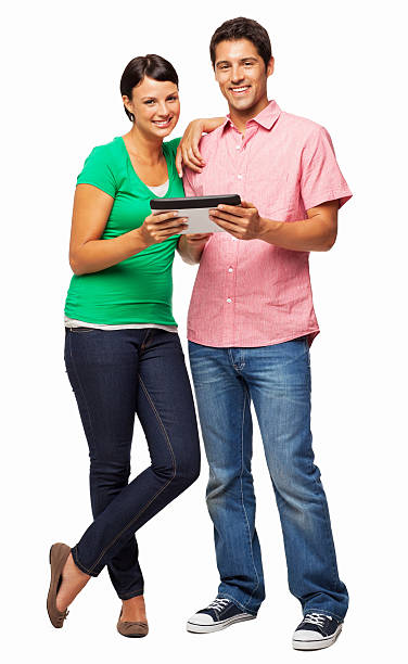 istock Couple Holding Digital Tablet - Isolated 180813139