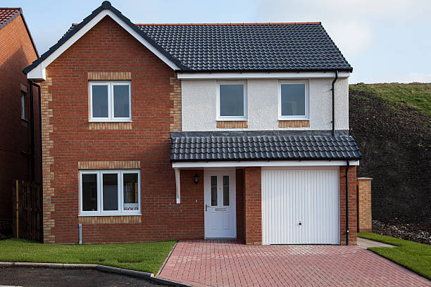 Newly Finished Detached House. stock photo