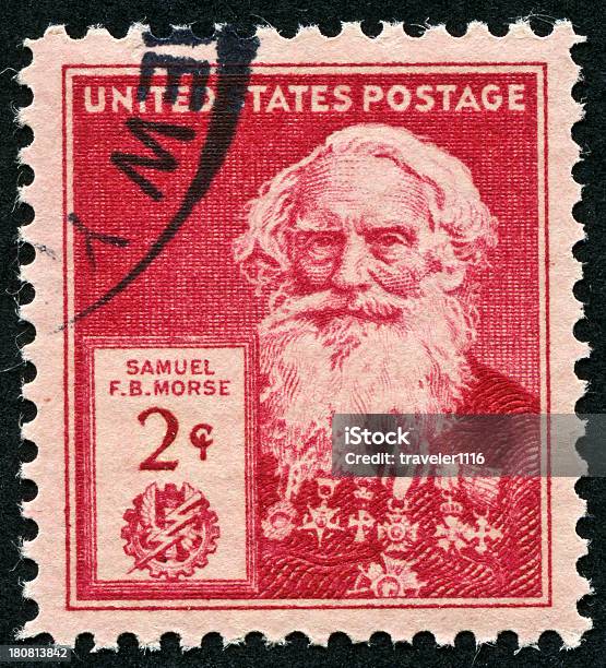 Samuel Morse Stamp Stockfoto und mehr Bilder von Alt - Alt, Bildender Künstler - Künstler, Briefmarke