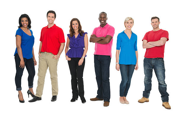 istock People - Casual Group In A Line 180814123