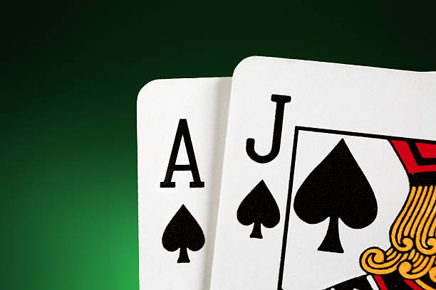 istock Blackjack Ace and Jack of Spades 180814253