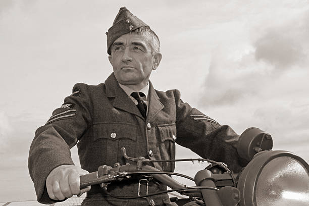 RAF Dispatch Rider. stock photo