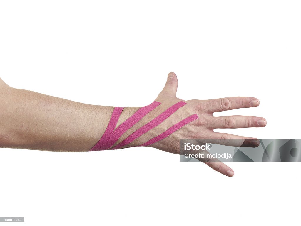 Kinesio テキサステープセラピー効果のあるトリートメントのリストです。 - さしこみ痛のロイヤリティフリーストックフォト