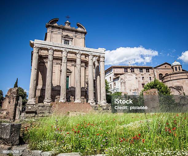 The Temple Of Antoninus And Faustina In Roman Forum Stock Photo - Download Image Now