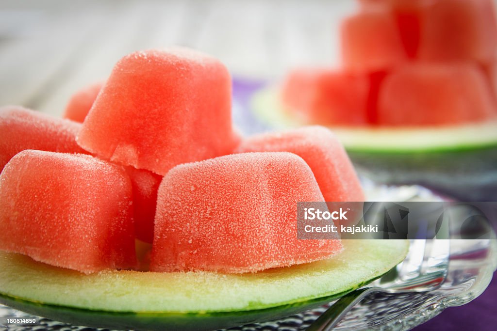 Helado en sandía (Watermelon stomach) - Foto de stock de Cubo - Forma geométrica libre de derechos