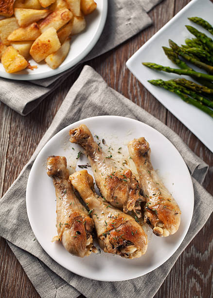 istock Roast chicken with potatoes and asparagus 180815089
