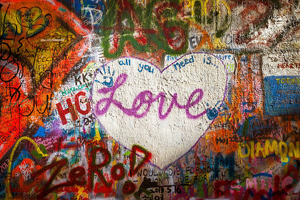 istock Colorful graffiti wall in Prague 180815237
