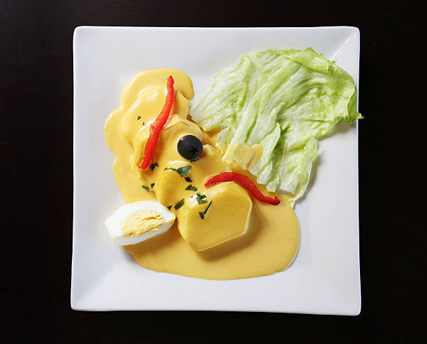 A classic Peruvian dish known as papa a la huancaina