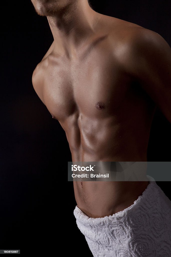 Sexy junge Mann Körper - Lizenzfrei Bauch Stock-Foto
