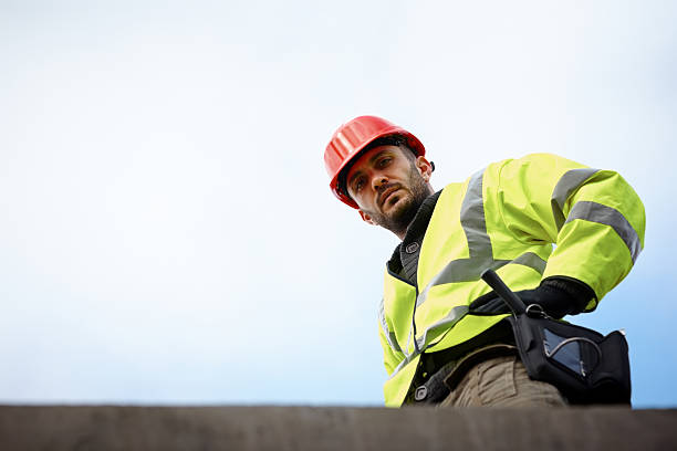 istock Young male construction worker standing at site 180815999