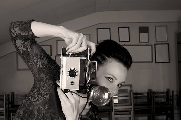 istock Vintage Woman Photographer 180816391
