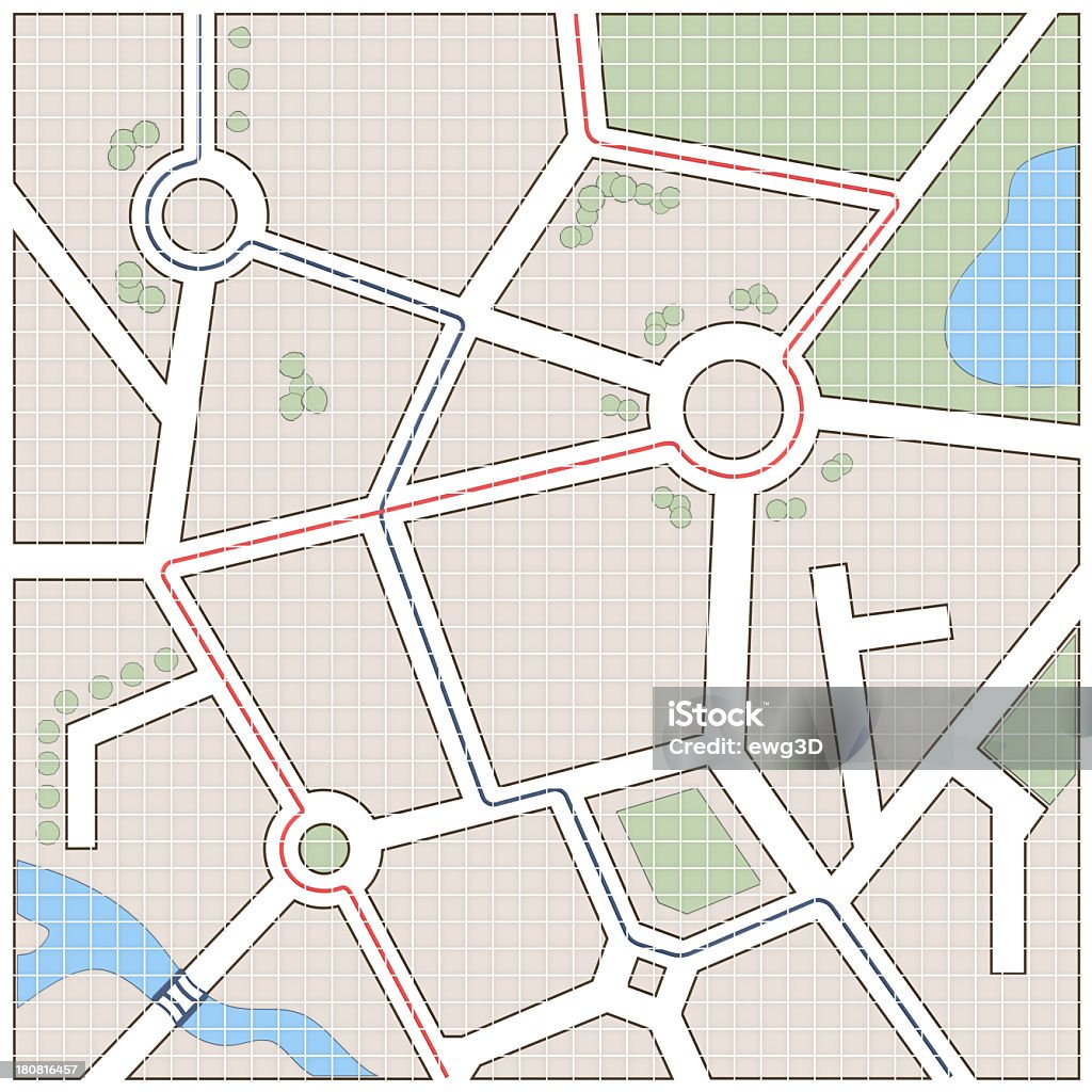 Mapa de la ciudad - Foto de stock de Mapa de la ciudad libre de derechos