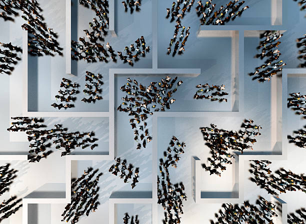 istock Lost crowds of business people concept 180816648