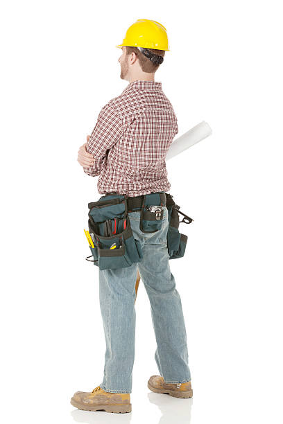 istock Rear view of an architect standing 180816935